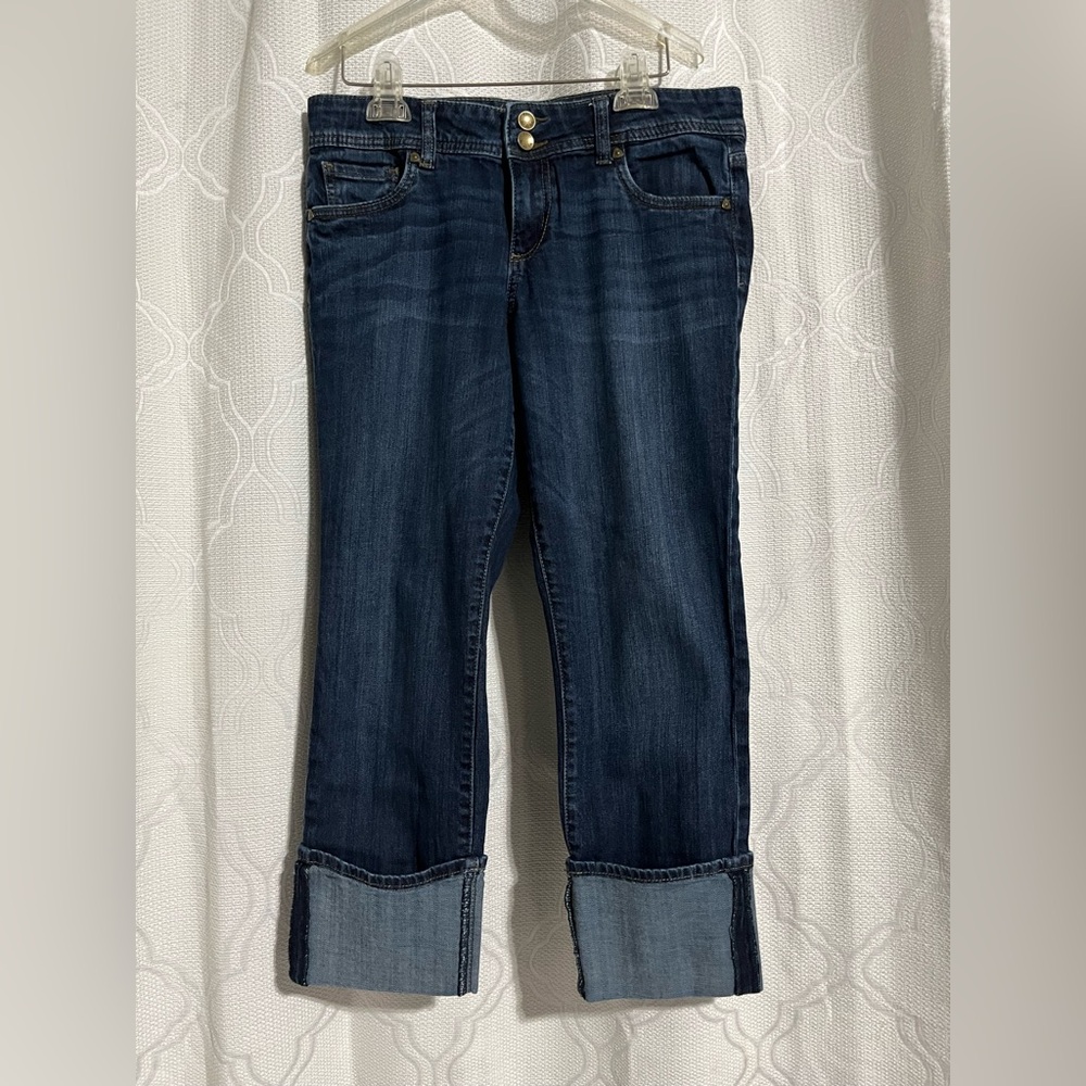 Kut from the Kloth Women’s Dark Blue Cropped Jeans ~ Size 8